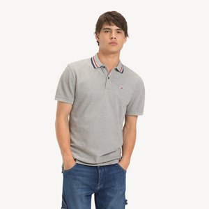 Tommy Hilfiger pánské šedé polo Classic - M (038)