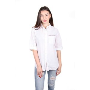 Tommy Hilfiger dámská bílá košile s krátkým rukávem - L (100)