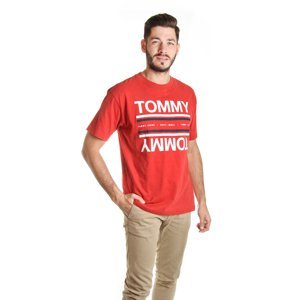 Tommy Hilfiger pánské červené tričko Reflection