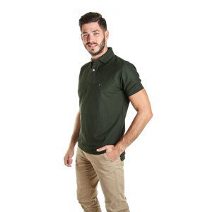 Tommy Hilfiger pánské tmavě zelené polo - L (322)