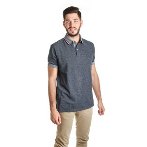 Tommy Hilfiger pánské tmavě modré melírované polo Oxford