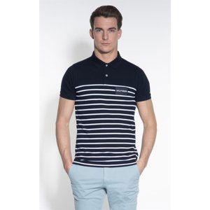 Tommy Hilfiger pánské tmavě modré polo Breton - S (902)