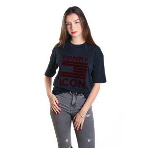 Tommy Hilfiger dámské tmavě modré tričko Icon - XS (403)