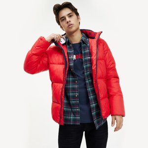 Tommy Jeans pánská červená zimní bunda Essential - M (XA9)