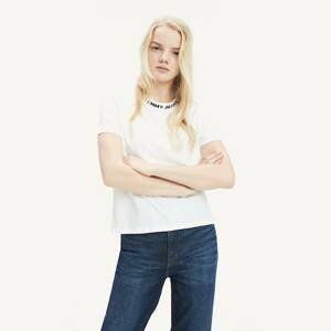 Tommy Hilfiger dámské bílé tričko Branded - XS (YA2)