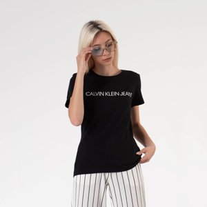 Calvin Klein dámské černé tričko Logo - XL (099)