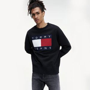 Tommy Hilfiger pánská černá mikina Flag