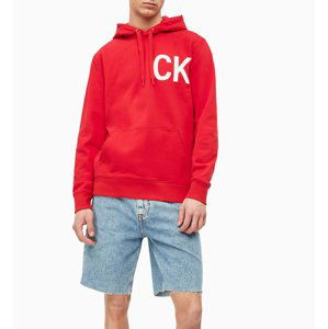 Calvin Klein pánská červená mikina Statement - XL (688)