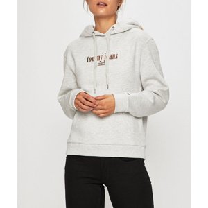 Tommy Hilfiger dámská světle šedá melírovaná mikina Hoodie