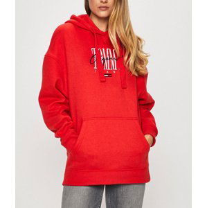 Tommy Hilfiger dámská červená mikina Hoodie - XS (667)