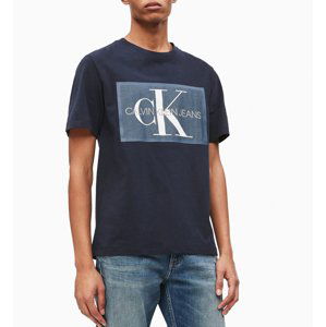 Calvin Klein pánské tmavě modré tričko Icon - XL (402)