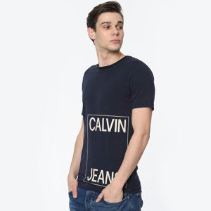 Calvin Klein pánské tmavě modré tričko Column - L (402)