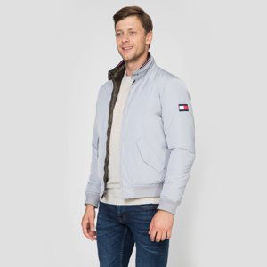 Tommy Hilfiger pánská šedé zelená oboustranná bunda Harrington