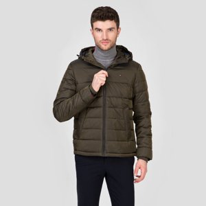 Tommy Hilfiger pánský zelený bomber Tone - XL (LFH)