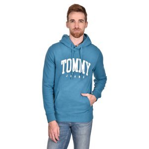 Tommy Jeans pánská modrá mikina Logo Hoodie