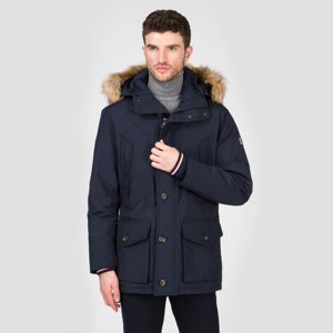 Tommy Hilfiger pánská tmavě modrá parka Hampton - XL (CJM)