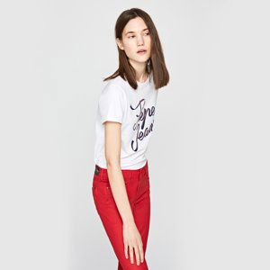 Pepe Jeans dámské bílé tričko Anouck - XS (802)