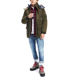 Tommy Jeans pánská olivová parka