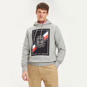 Tommy Hilfiger pánská šedá mikina Artwork - XL (501)