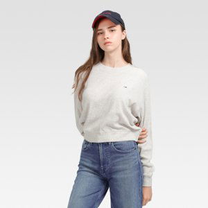 Tommy Jeans dámská šedá mikina Waffle - XL (PPP)