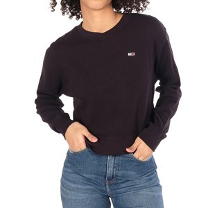 Tommy Jeans dámská černá mikina Waffle - L (BBU)