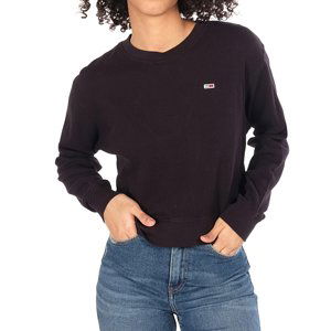 Tommy Jeans dámská černá mikina Waffle - XL (BBU)