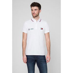 Tommy Hilfiger pánské bílé polo Mercedes-Benz - S (YAF)