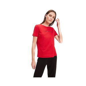 Tommy Hilfiger dámské červené tričko Essential