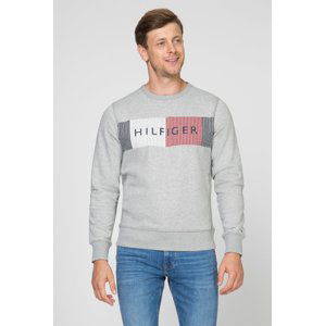 Tommy Hilfiger pánská šedá mikina Hilfiger Logo - XXL (501)