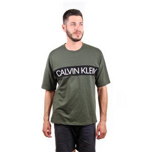 Calvin Klein pánské zelené tričko Logo - XL (FDX)