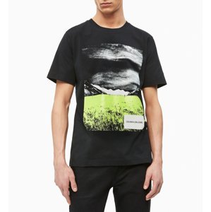 Calvin Klein pánské černé tričko Landscape - M (099)