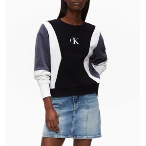 Calvin Klein dámská černobílá mikina Color Block - XS (BAE)