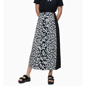 Calvin Klein dámská černobílá maxi sukně Floral - S (0GU)