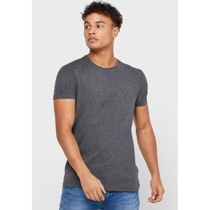 Tommy Hilfiger pánské antracitové tričko Stretch - XXL (P94)