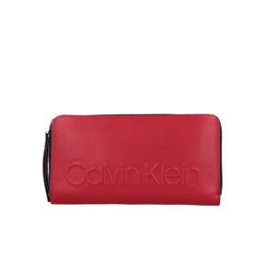 Calvin Klein dámská červená velká peněženka Logo - OS (635)