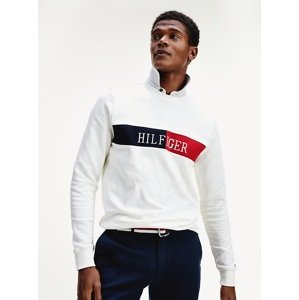 Tommy Hilfiger pánská bílá mikina - XL (YBR)