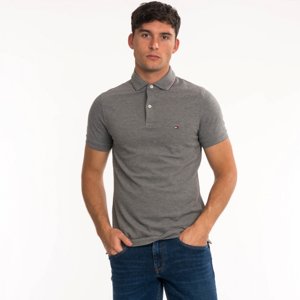 Tommy Hilfiger pánské šedé polo tričko Structure - L (P9W)