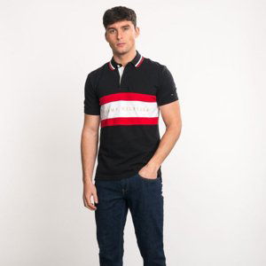 Tommy Hilfiger pánské černé polo tričko Iconic - L (BDS)