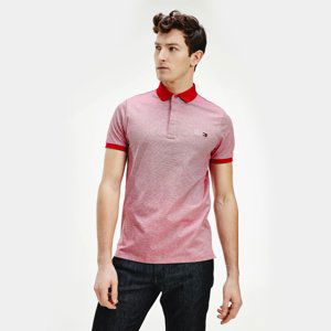 Tommy Hilfiger pánské červené pruhované polo tričko MB