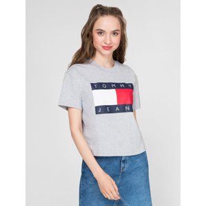 Tommy Hilfiger dámské šedé tričko Tommy - S (P01)