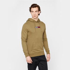 Tommy Jeans pánská khaki mikina s kapucí