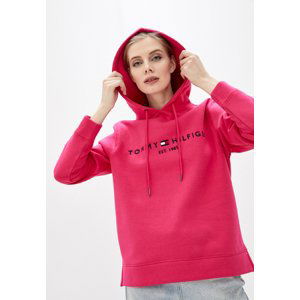 Tommy Hilfiger dámská růžová mikina s kapucí Hoodie