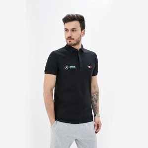 Tommy Hilfiger pánské černé polo tričko MB - L (BDS)