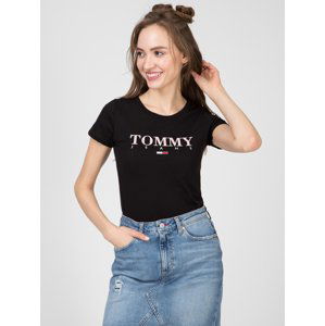 Tommy Jeans dámské černé tričko Essential - XS (BBU)