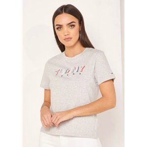 Tommy Jeans dámské šedé tričko - M (P01)