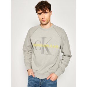 Calvin Klein pánská šedá mikina Monogram - XXL (PS7)