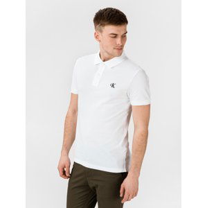 Calvin Klein pánské bílé polo tričko - XL (YAF)