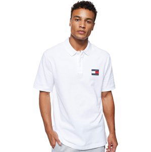 Tommy Jeans pánské bílé polo tričko - XL (YA2)