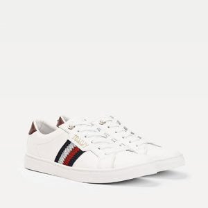 Tommy Hilfiger dámské bílé tenisky Lace up - 39 (YBR)