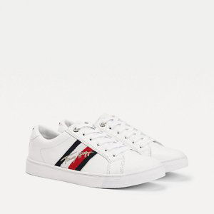 Tommy Hilfiger dámské bílé tenisky Signature cupsole